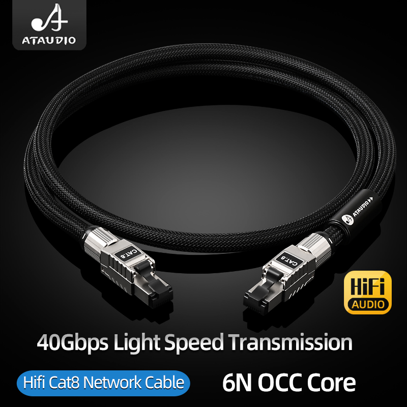 Lan Cable Gaming - ATAUDIO CAT8 İnternet Kablosu 40 Gbps