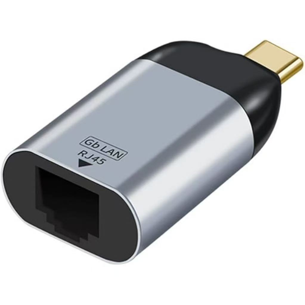 Lan Cable Gaming - USB-C Erkek - RJ45 Dişi Gigabit
