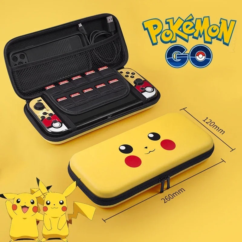 Gaming Console With Games - Pokemon Pikachu saklama çantası Anahtarı OLED