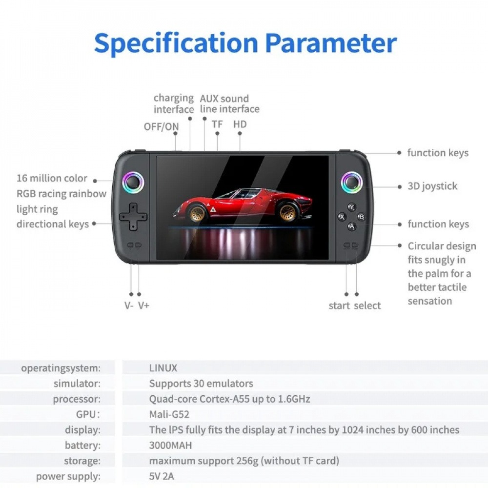 M27 7 İnç IPS Ekran El Oyun Ko - Gaming Console Under 500 incelemesi ve fiyatı